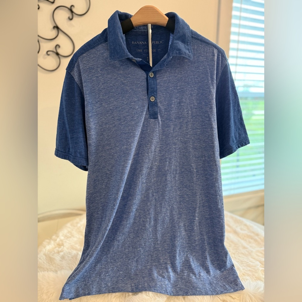 Banana Republic | Two-Tone Blue | “The Vintage T” | Polo Shirt